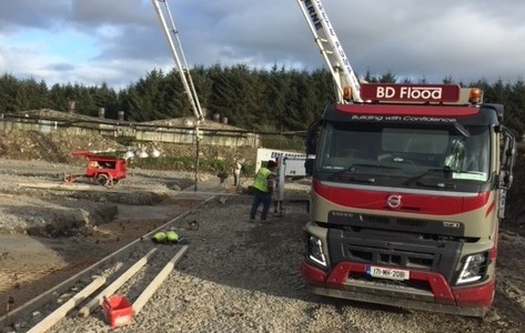 234 cubic metres of concrete pumped at Knockhall Farms Ltd., Kilglass, Rooskey, Co. Roscommon
